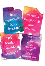 Postkarten Set "Sprüche" Aquarell