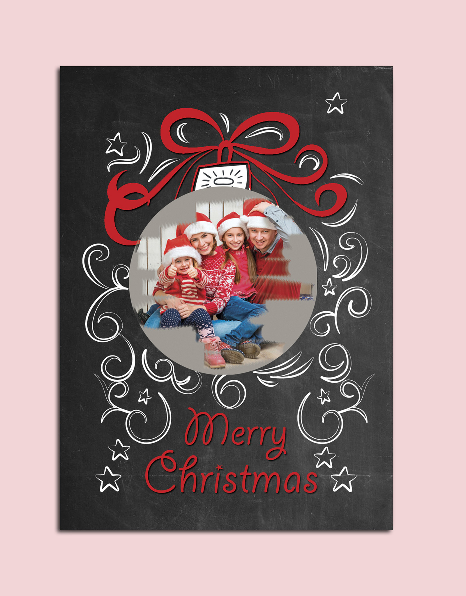 1 x Weihnachtskarte zum Rubbeln inkl. Rubbelsticker