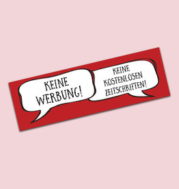 Keine Werbung Aufkleber Briefkasten