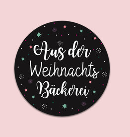 25 Sticker "Aus der Weihnachtsbäckerei" Weihnachtsaufkleber