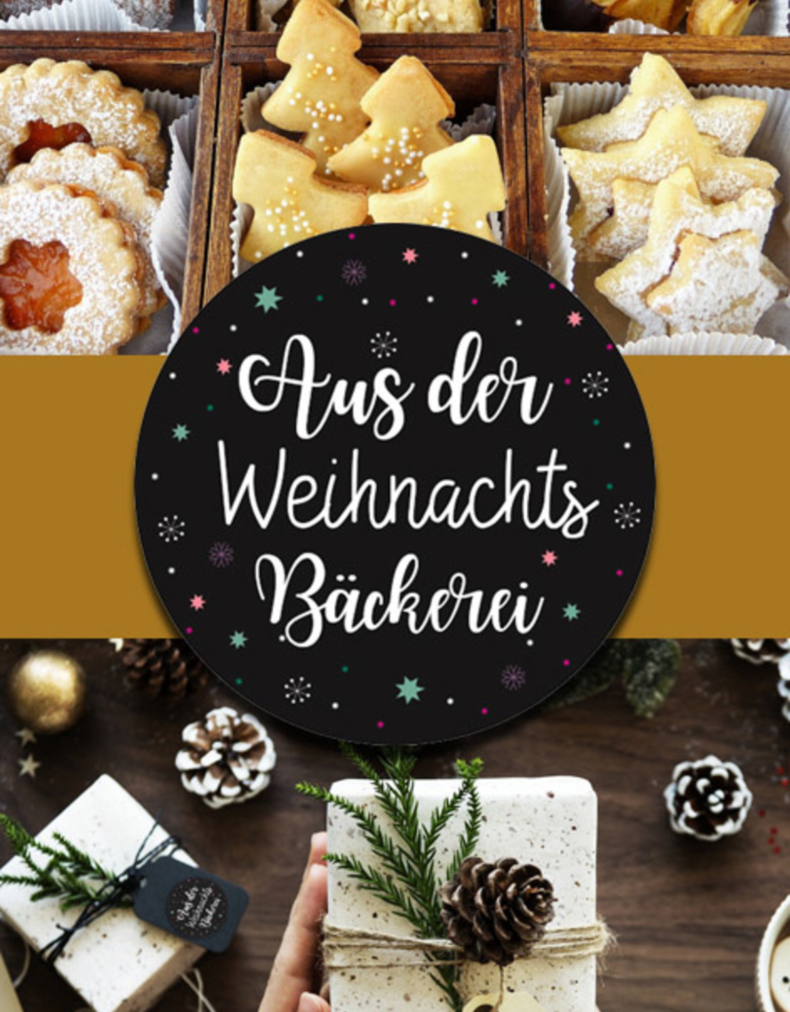 25 Sticker "Aus der Weihnachtsbäckerei" Weihnachtsaufkleber Weihnachtsgeschenke