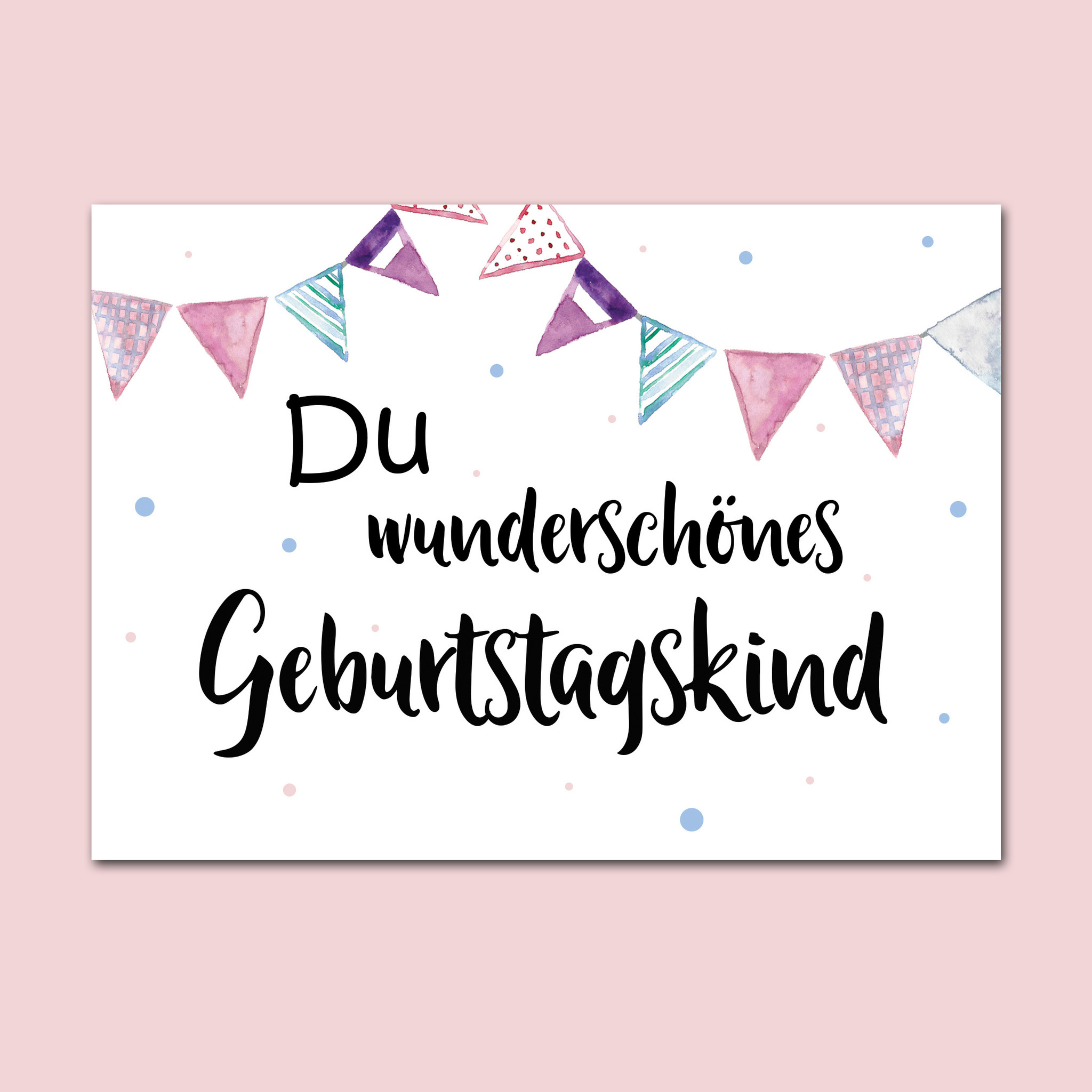 Postkarte Geburtstag Blumen Aquarell - Nastami.de