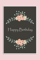 Geburtstagskarte "vintige dunkel" Postkarte Geburtstag