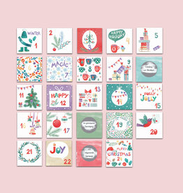 DIY Adventskalender zum Rubbeln bunt