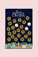 DIY Adventskalender A4 zum Rubbeln, Rubbeladventskalender