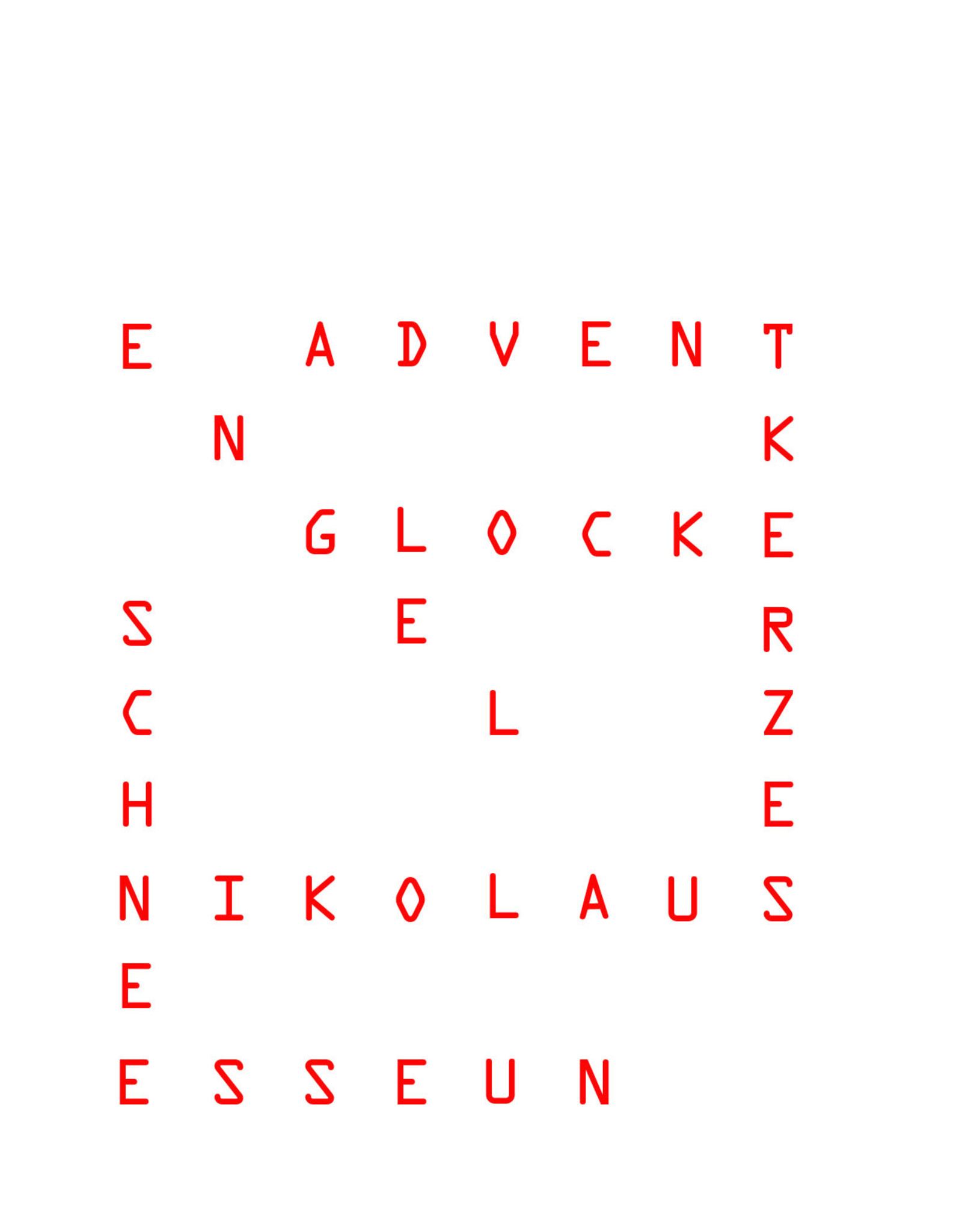 Weihnachtskarte Wortsuche Postkarte Weihnachten