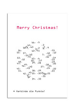 Weihnachtskarte Punkt für Punkt Postkarte Weihnachten