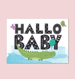 Postkarte Baby "Hallo Baby Jungen"