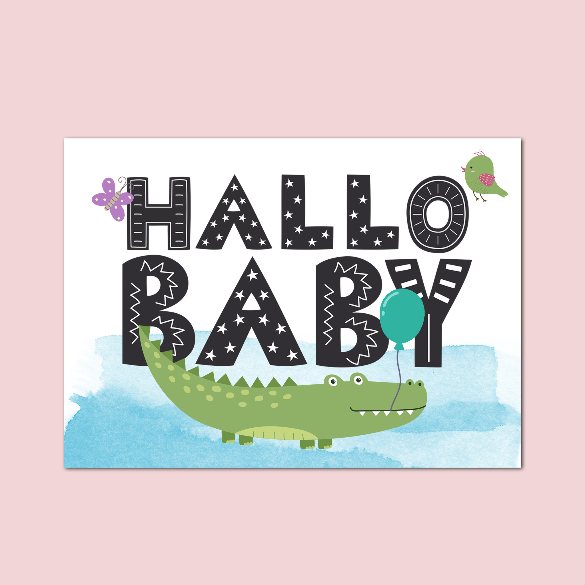 Postkarte Baby Hallo Baby Jungen, Baby Geschenk Postkarte Baby Hallo Baby Jungen, Baby Geschenk