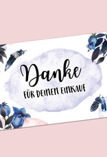 100 Postkarten Danke für den Einkauf Dankeskarten Grußkarten Postkarten Set