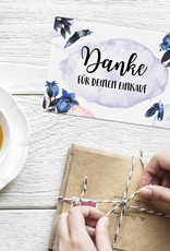 100 Postkarten Danke für den Einkauf Dankeskarten Grußkarten Postkarten Set