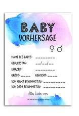 10 x Baby Vorhersage Karten Babyparty Tipp Spiel Pullerparty Spiel, Baby Party Spiele, Babyparty Deko, Babyparty Ideen