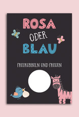 5 x Rubbelkarten Geschlecht Baby Mädchen oder Junge? Rubbellose Baby Überraschung
