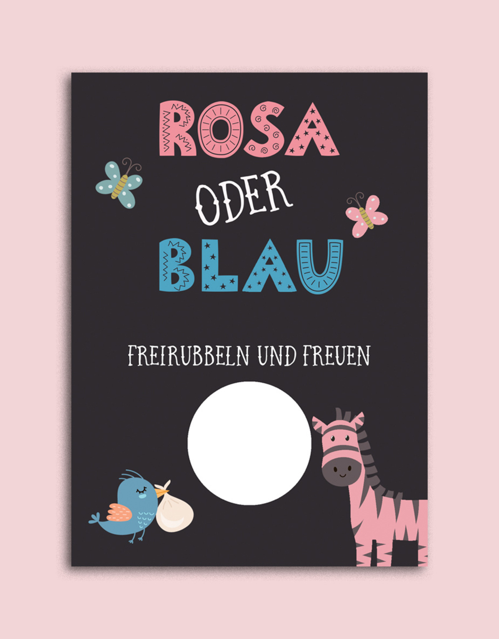 5 x Rubbelkarten Geschlecht Baby Mädchen oder Junge? Rubbellose Baby Überraschung