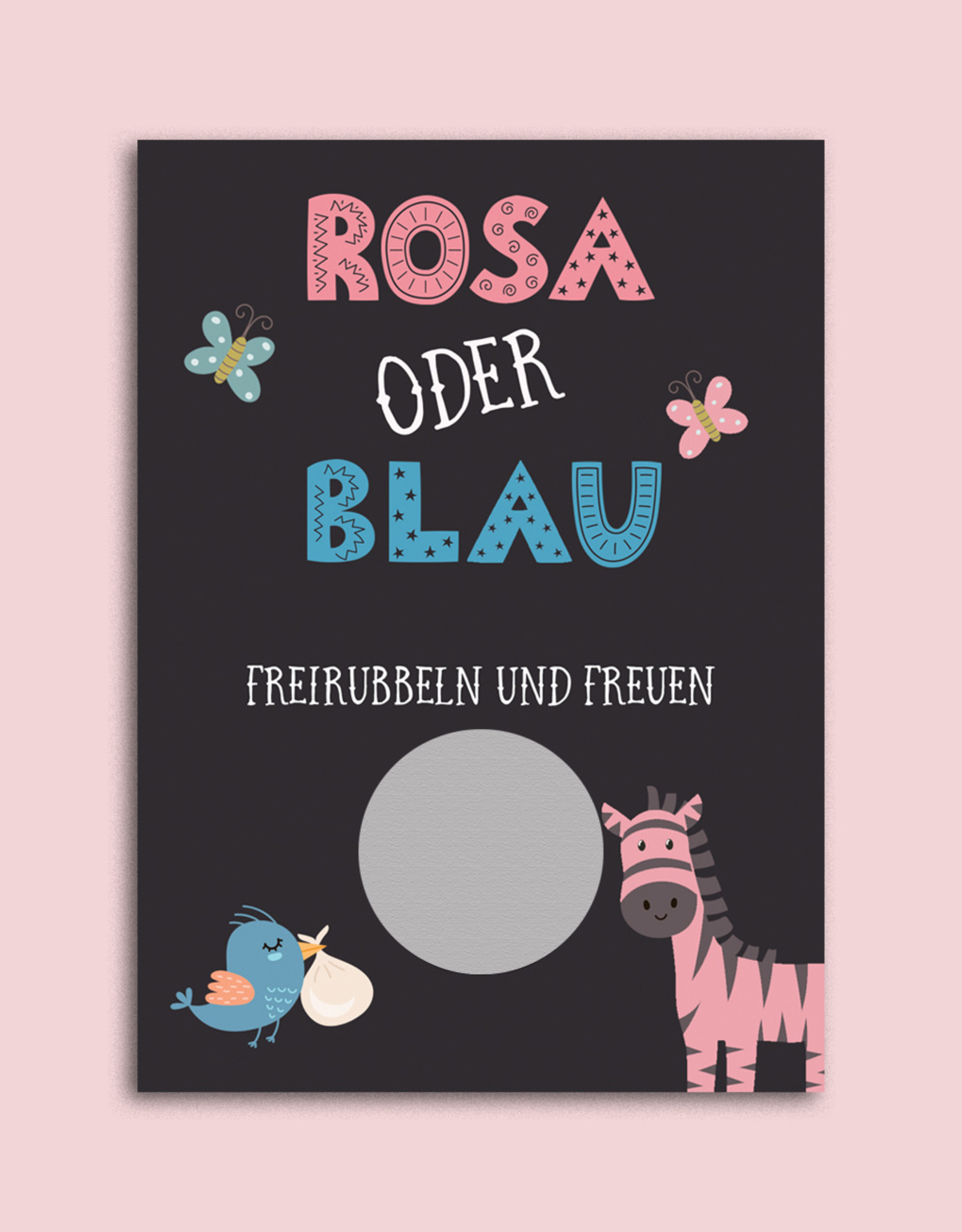 5 x Rubbelkarten Geschlecht Baby Mädchen oder Junge? Rubbellose Baby Überraschung