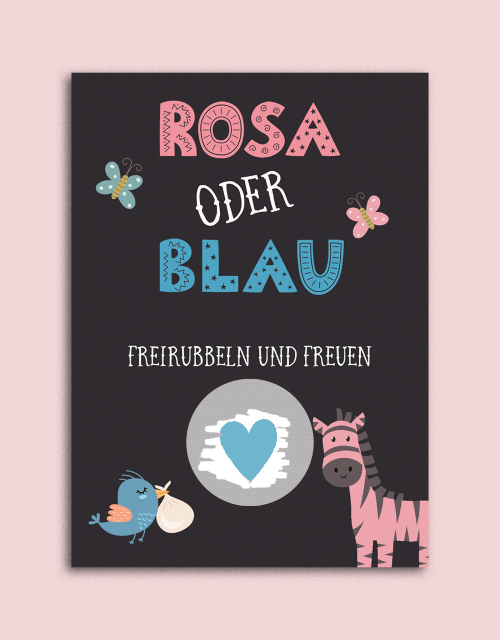 5 x Rubbelkarten Geschlecht Baby Mädchen oder Junge? Rubbellose Baby Überraschung