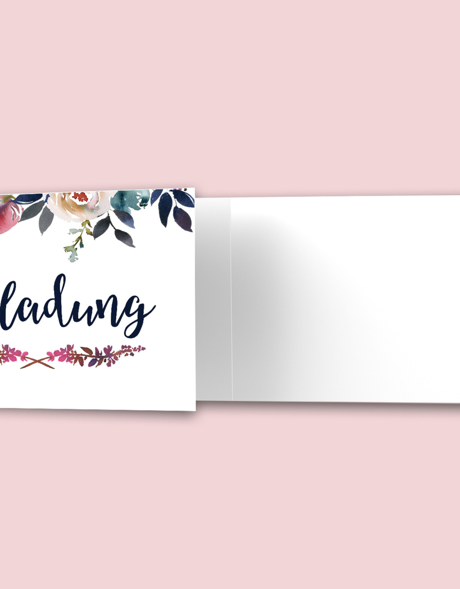 Einladungskarten Hochzeit BOHO Klappkarte inkl. Umschlag