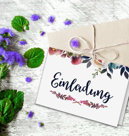 Einladungskarten BOHO Klappkarte inkl. Umschlag