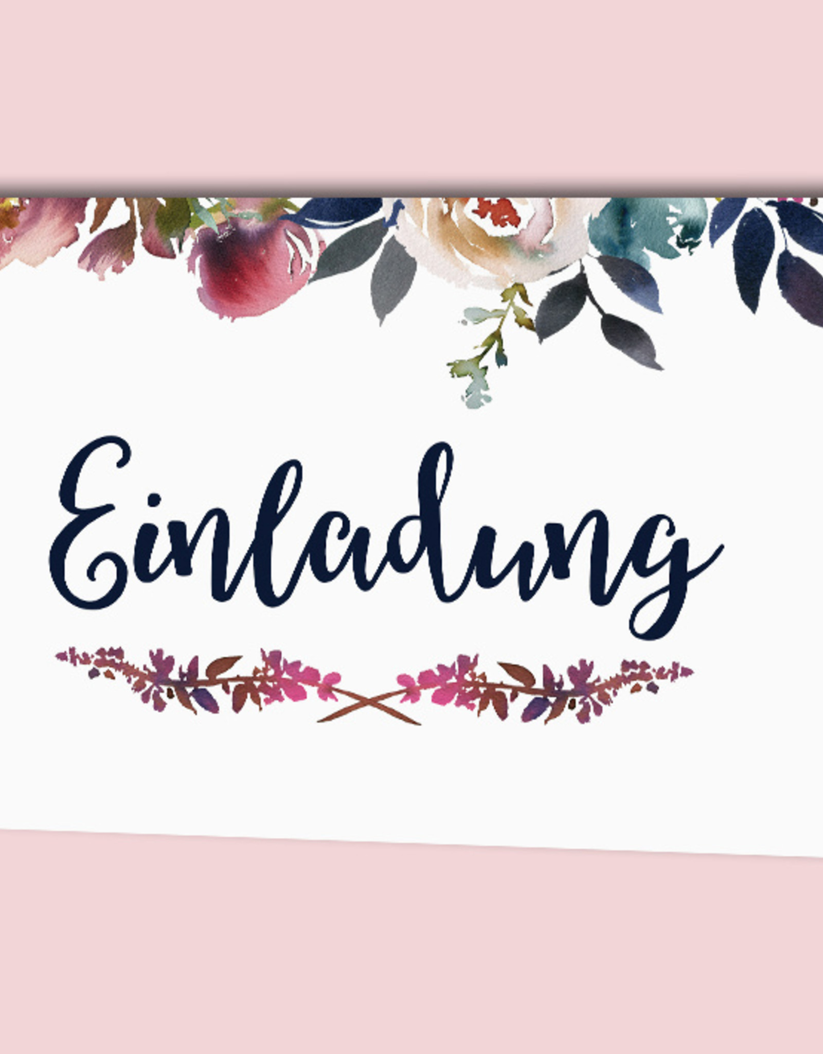 Einladungskarten Hochzeit BOHO Klappkarte inkl. Umschlag