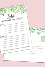 50 Rezeptkarten "Grüne  Hochzeit" DIN A6
