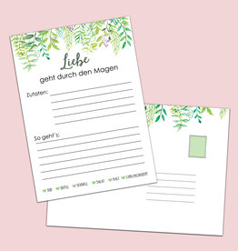 50 Rezeptkarten "Grüne Hochzeit" DIN A6