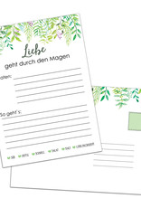50 Rezeptkarten "Grüne  Hochzeit" DIN A6