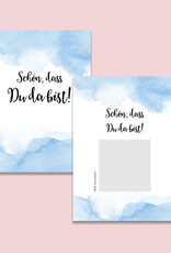 50 Rubbelkarten "Aquarell BLAU"