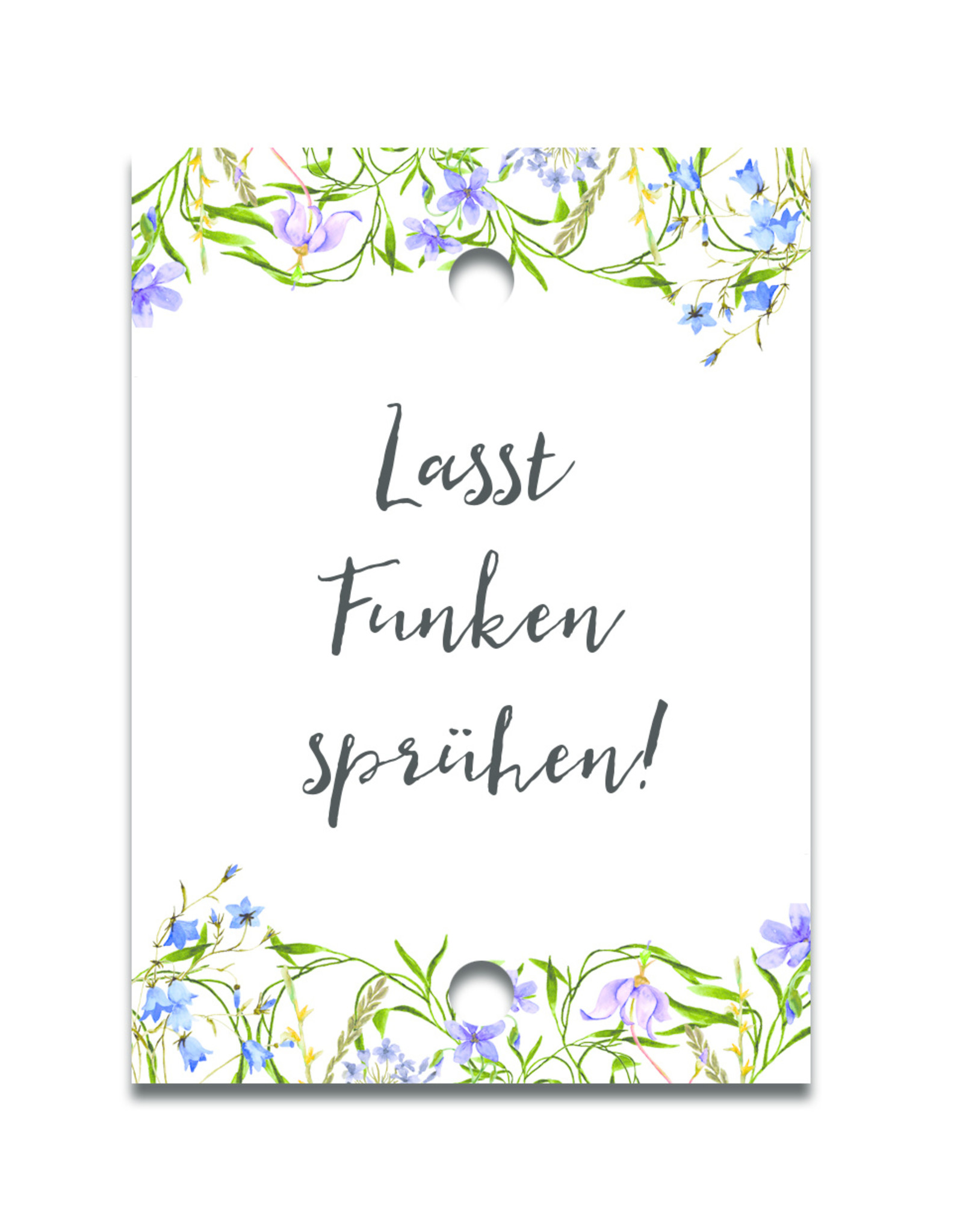 50 Wunderkerzen Schilder "Blaue Hochzeit"