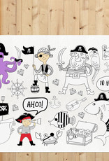 Platzset zum Ausmalen PIRATEN 10 Stück Kindergeburtstag