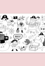 Platzset zum Ausmalen PIRATEN 10 Stück Kindergeburtstag