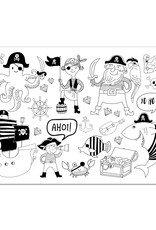 Platzset zum Ausmalen PIRATEN 10 Stück Kindergeburtstag