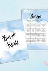 50 Bingokarten Hochzeit, Hochzeitsbingo Spiel