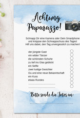 50 Fotokarten Aquarell Blau