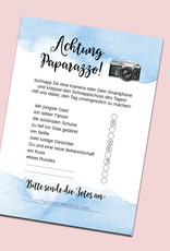 50 Fotokarten Aquarell Blau