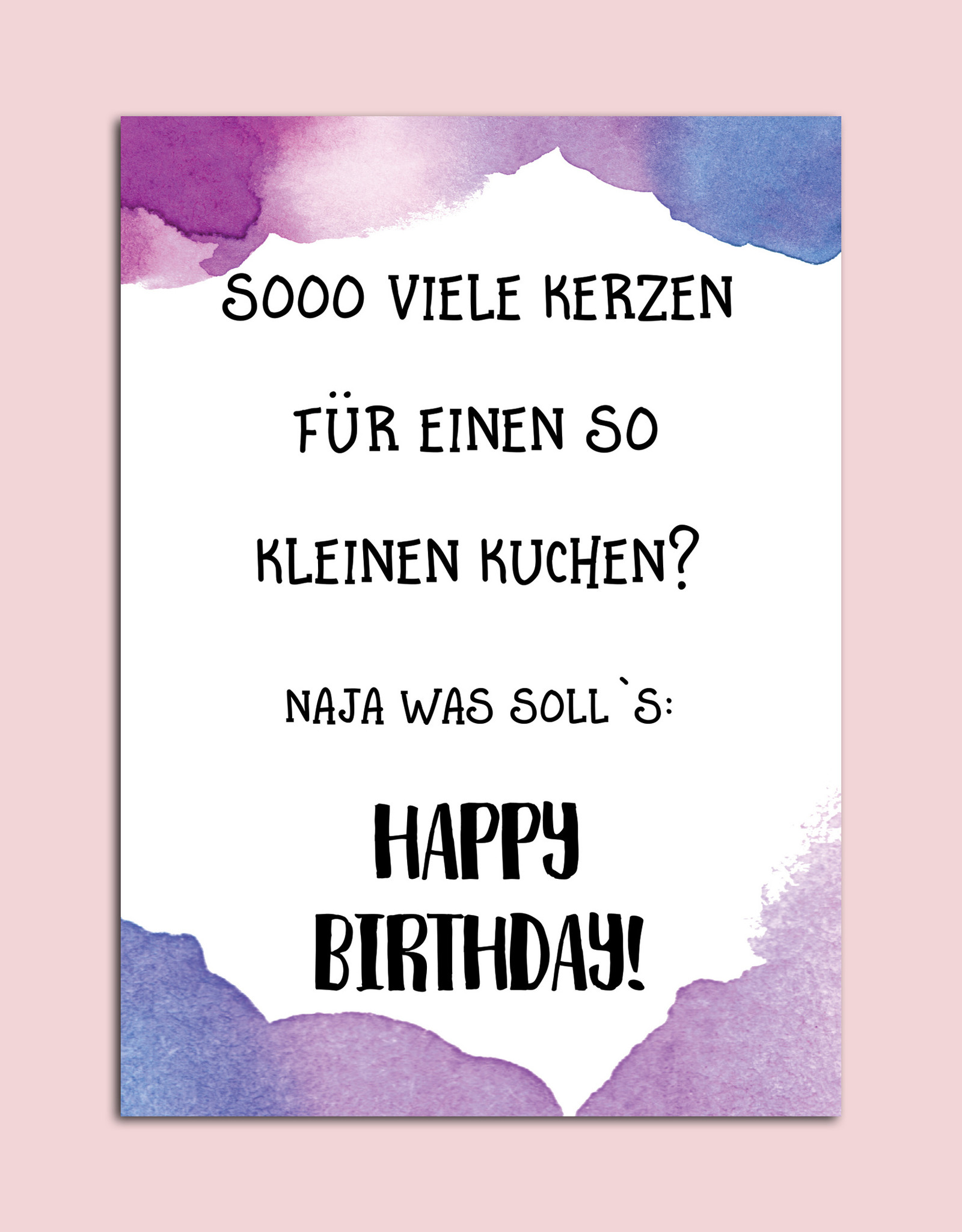Geburtstagskarte "Sooo viele Kerzen"