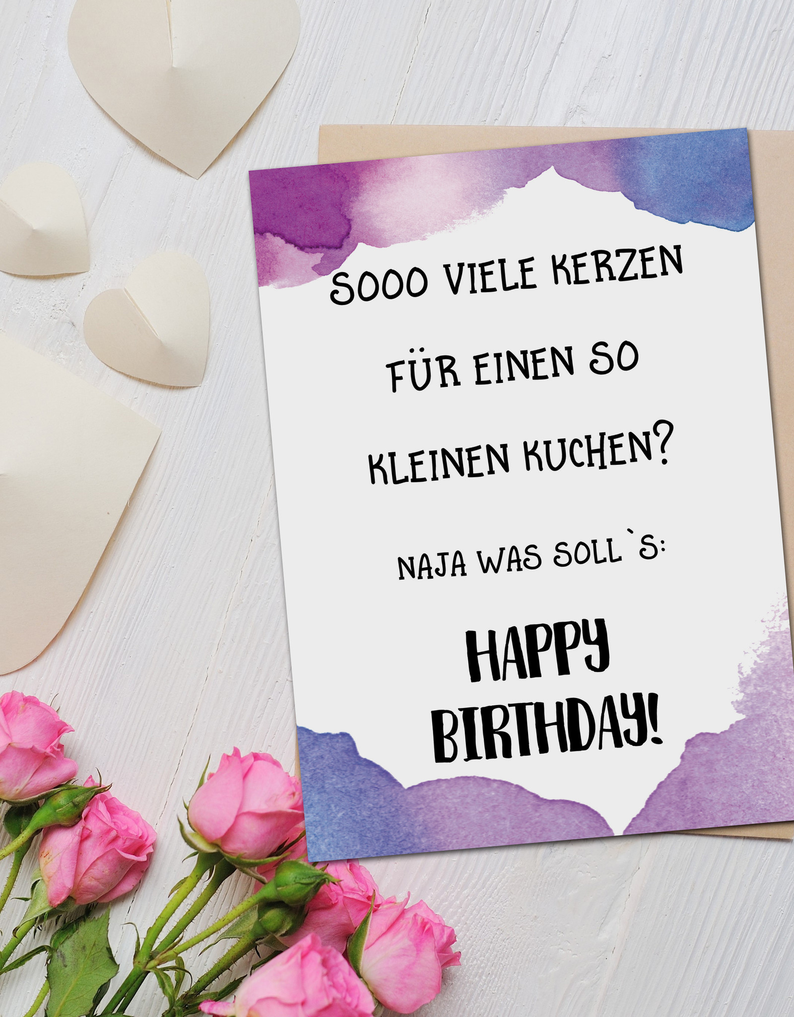 5 Geburtstagskarten und 20 Sticker