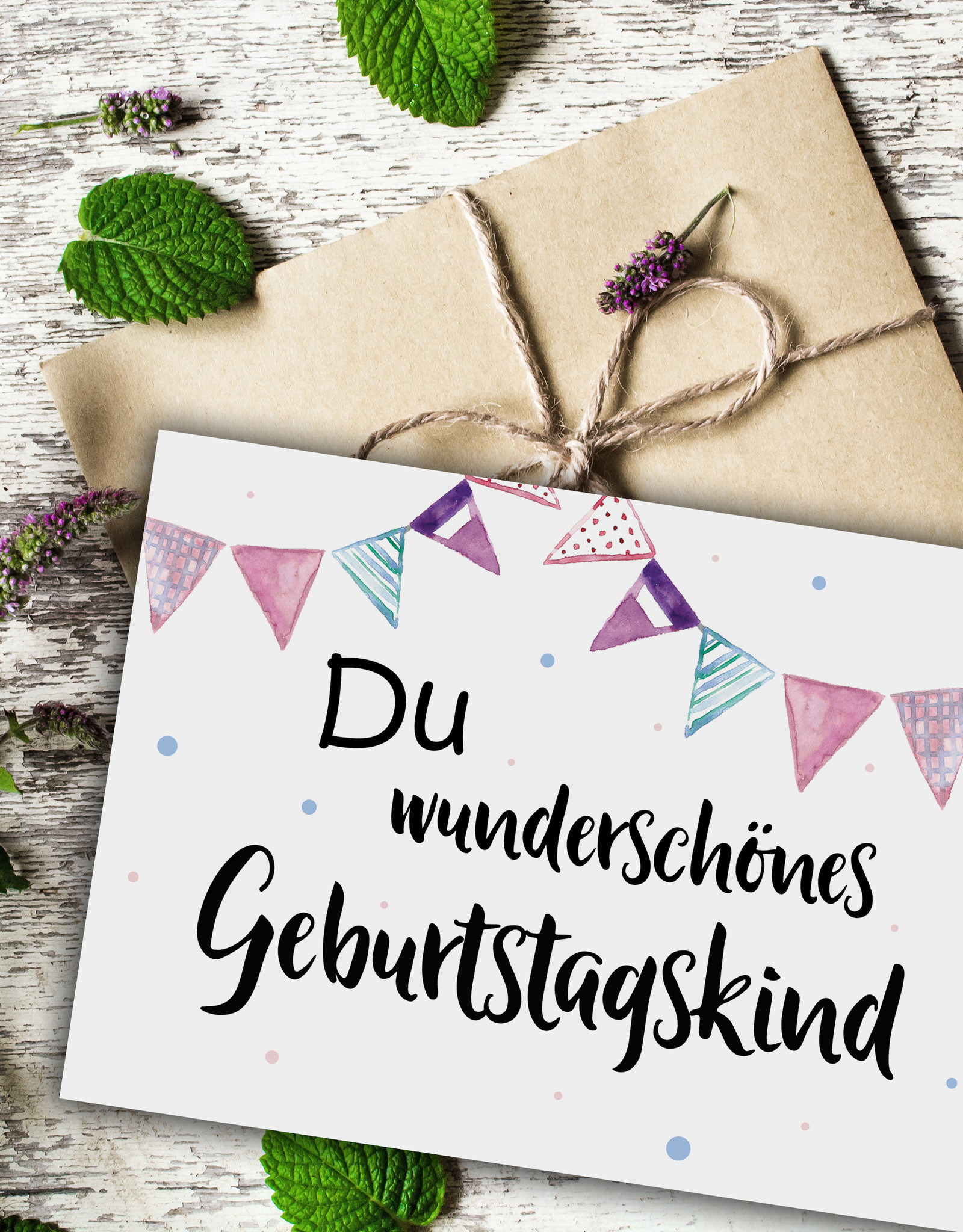 5 Geburtstagskarten und 20 Sticker