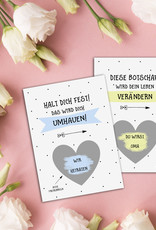 3 x Rubbelkarten "Überraschung" bunt inkl. 3 Umschläge