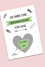 3 x Rubbelkarten "Überraschung" bunt inkl. 3 Umschläge