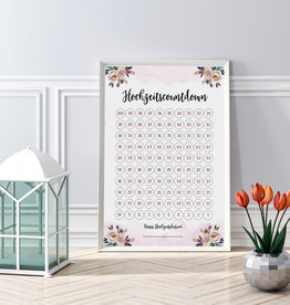 Hochzeitscountdown DIN A3 BOHO Hochzeit