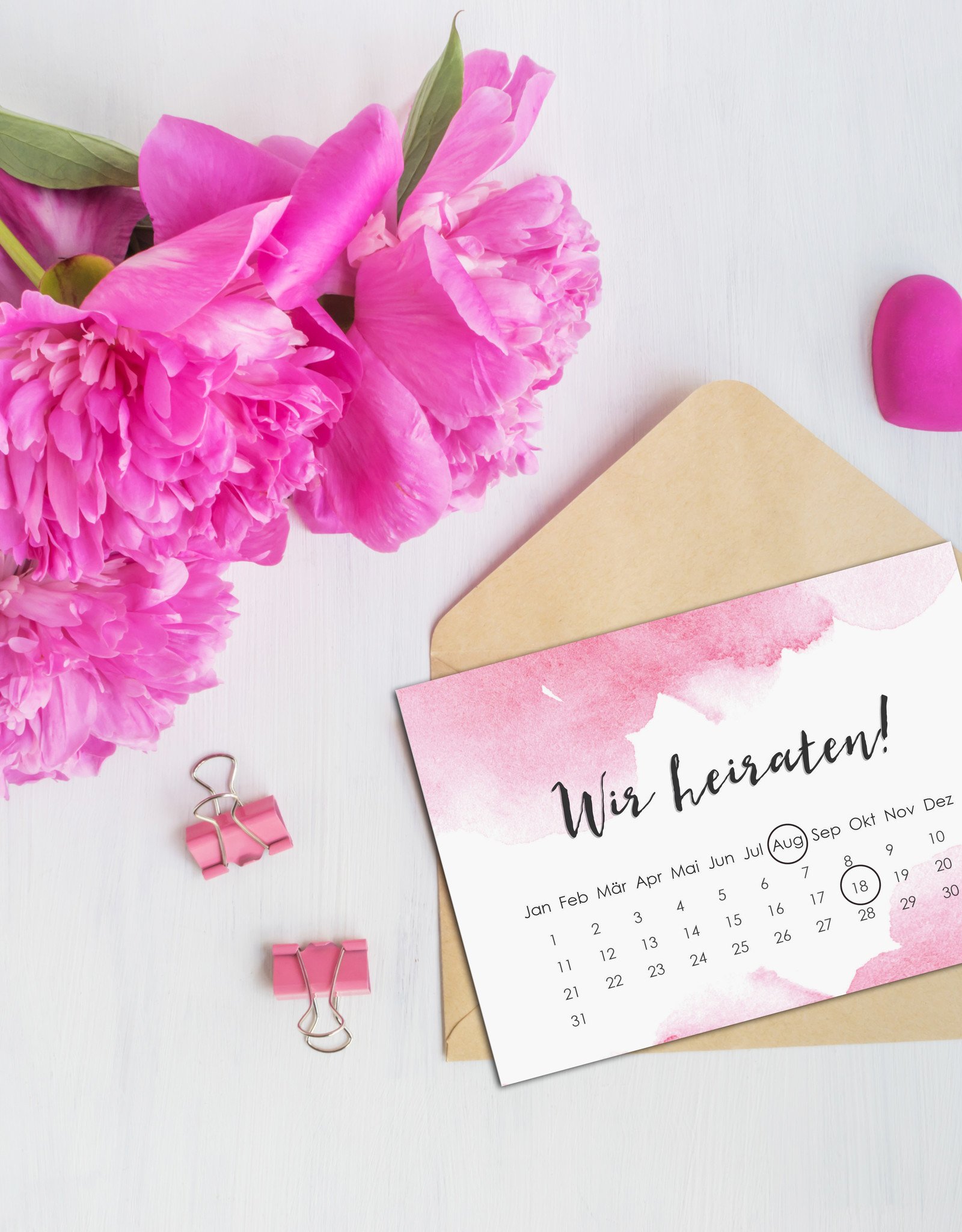 Save the Date Karten für die Hochzeit, 50 Stück