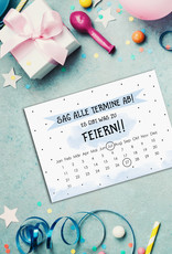 Save the Date Karten Geburtstag "Sag alle Termine ab!" Save the date Karten deutsch Einladung Geburtstag DIN A6