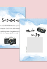 50 Fotoboxaufgaben zum Rubbeln "Aquarell blau!" Rubbelkarten