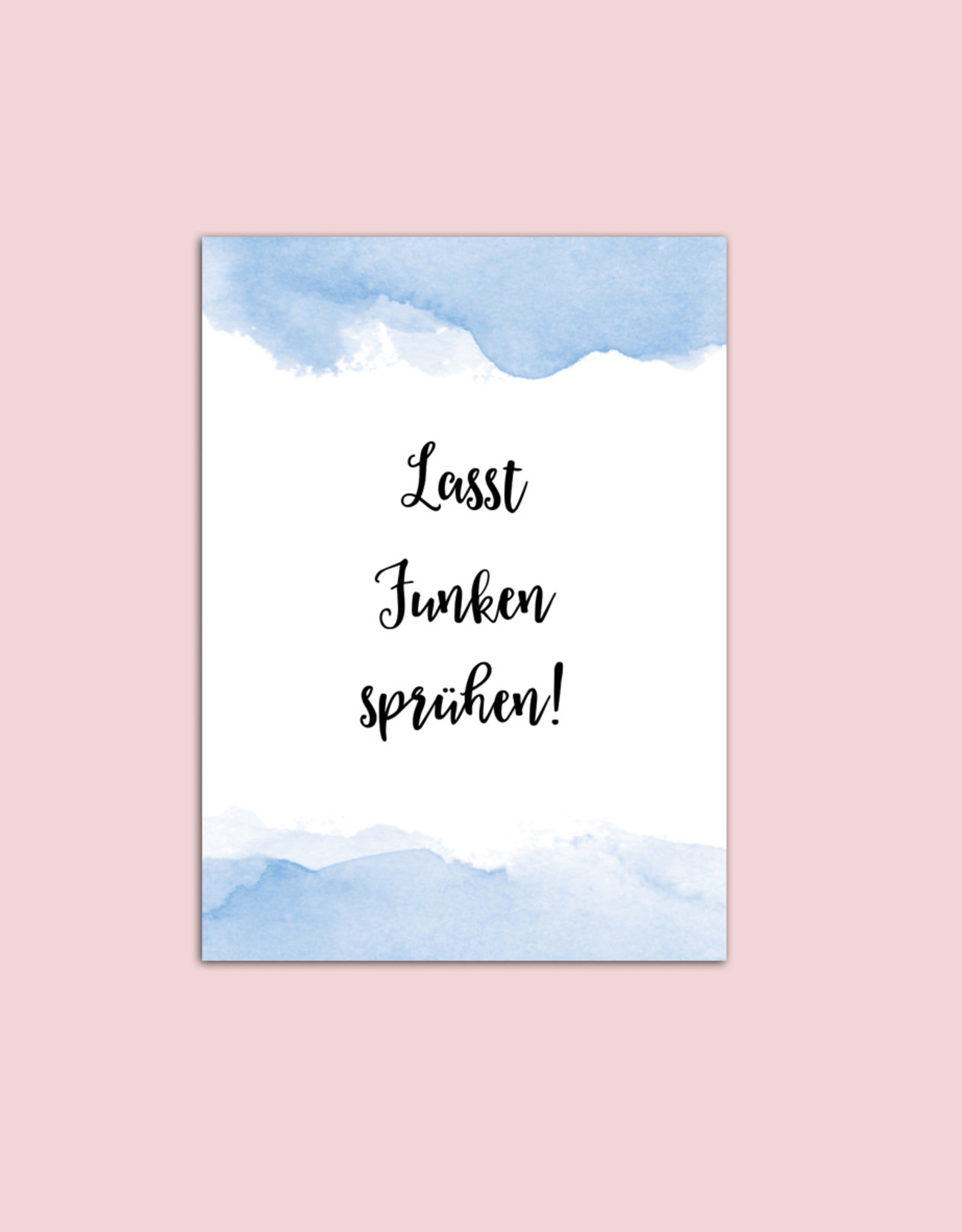 50 Wunderkerzen Schilder "Aquarell blau" Schilder für Wunderkerzen Hochzeitsdeko Hochzeit Zeremonie Lasst Funken sprühen