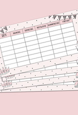 5 x Stundenplan für Federmäppchen PRINZESSIN