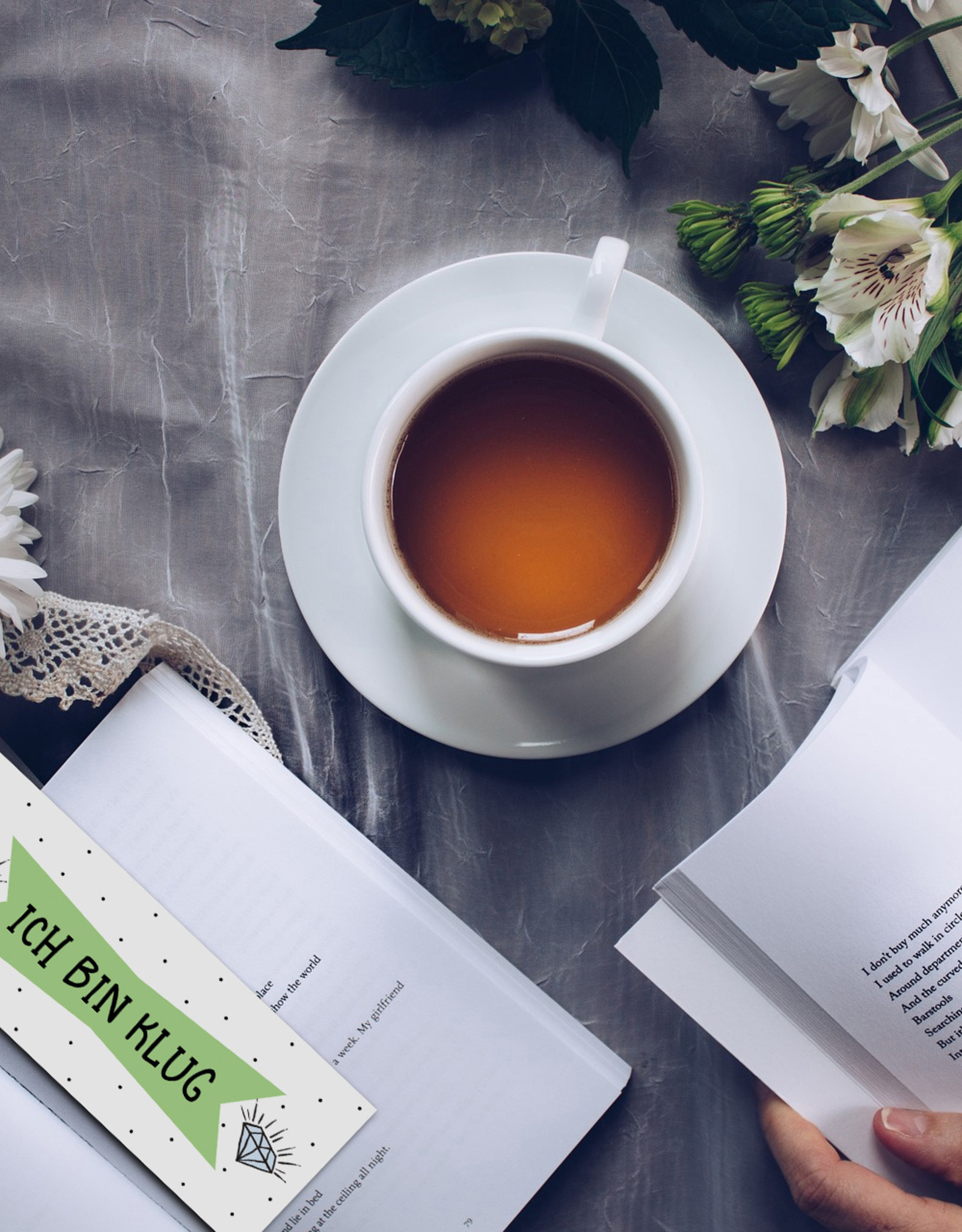 Lesezeichen Glaubenssätze für Kinder 4er Set WIMPEL Wende-Lesezeichen Affirmationen