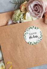 50 Sticker Save the Date EUCALYPTUS Hochzeit Sticker Aufkleber Save the date