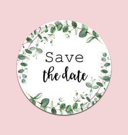 50 Sticker Save the Date EUCALYPTUS Hochzeit Sticker Aufkleber Save the date