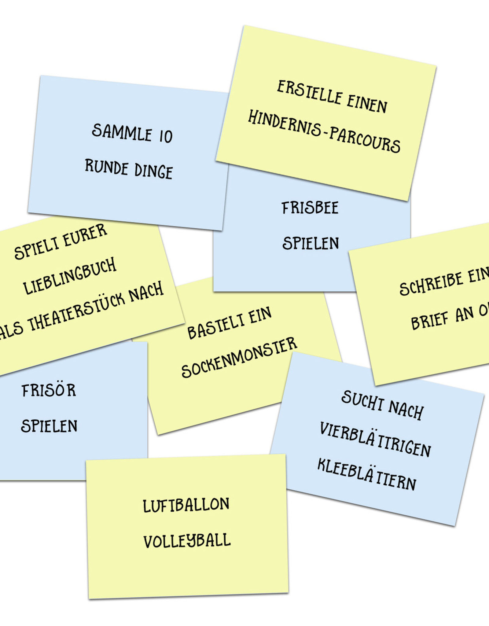 100 Ideen gegen Langeweile Kinder DRUCK Spiele Kinder Lose ziehen Kinder Spielideen Nastami.de