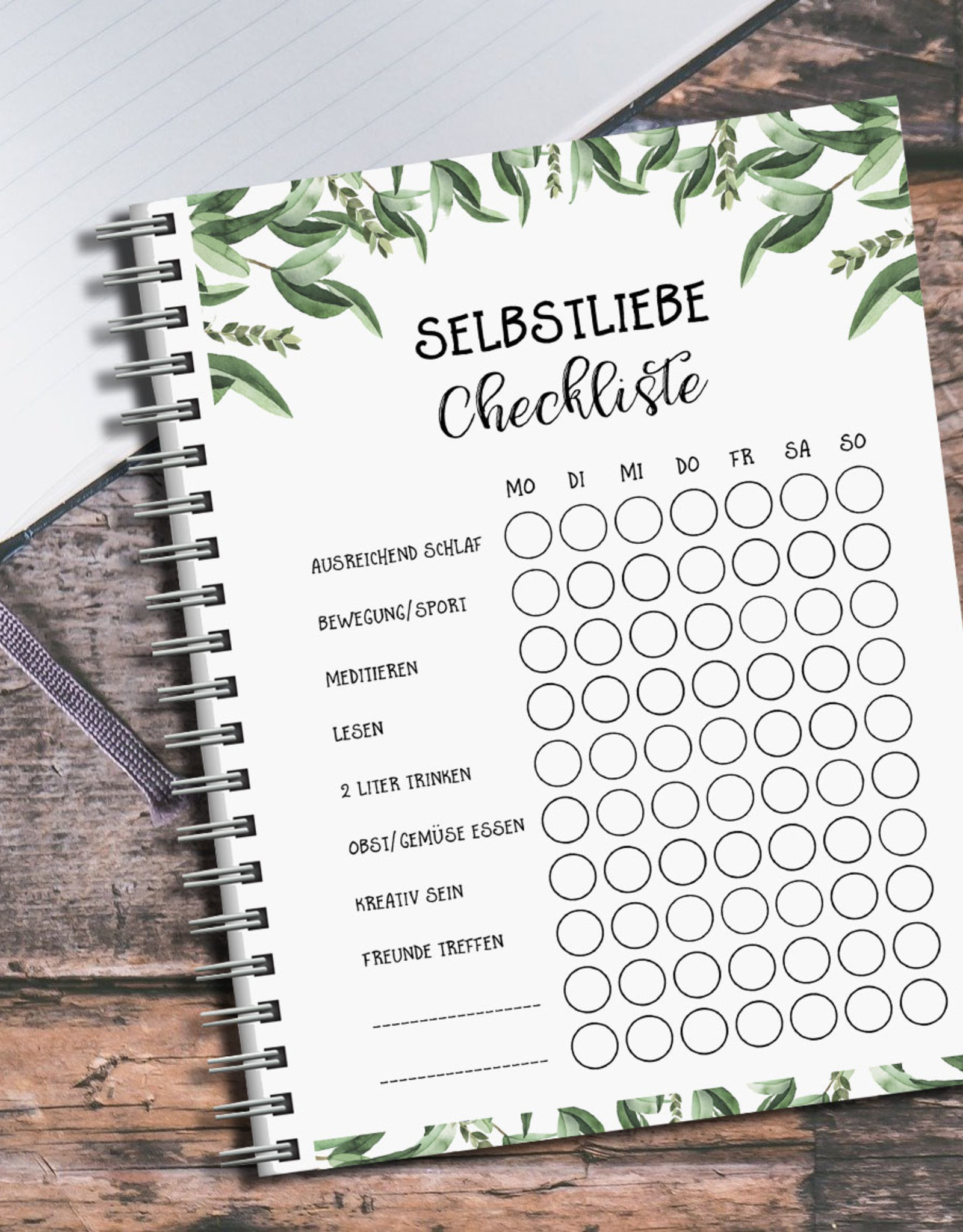 Selfcare Chickliste To Do Block Selbstliebe Selbstfürsorge Tagesplaner Wochenplaner